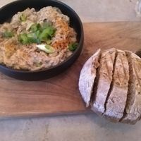 Smoky eggplant dip at SOIL Vegan Cafe - West in Amsterdam
