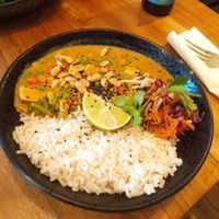 Peanut curry at SOIL Vegan Cafe - West in Amsterdam
