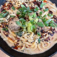 The noodles! Warm, spicy and the meatballs are delicious.  at SOIL Vegan Cafe - West in Amsterdam