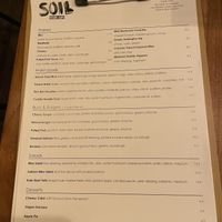 Menu  at SOIL Vegan Cafe - West in Amsterdam