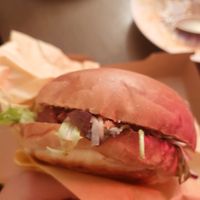 Jackfruit burger  at SOIL Vegan Cafe - West in Amsterdam