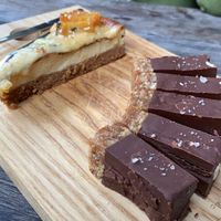 Cheesecake and snickers  at SOIL Vegan Cafe - West in Amsterdam