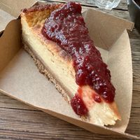 Vegan "cheesycake" at SOIL Vegan Cafe - West in Amsterdam