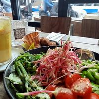 Miso salad & cod croquettes at SOIL Vegan Cafe - West in Amsterdam