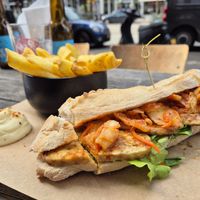 Kimshi and tempeh baguette at SOIL Vegan Cafe - West in Amsterdam