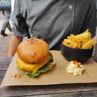 Cheese burger at SOIL Vegan Cafe - West in Amsterdam