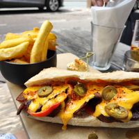 Stake sandwich at SOIL Vegan Cafe - West in Amsterdam