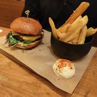 Cheezy burger at SOIL Vegan Cafe - West in Amsterdam