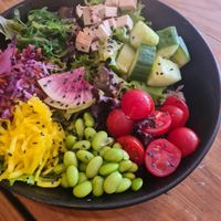 salad at SOIL Vegan Cafe - West in Amsterdam