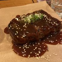 Steak like starter  at SOIL Vegan Cafe - West in Amsterdam