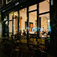 Outside (at night)  at SOIL Vegan Cafe - West in Amsterdam
