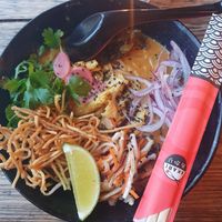 Khao Soi Noodles at SOIL Vegan Cafe - West in Amsterdam