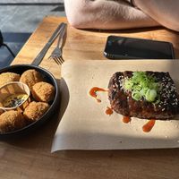 Mushroom Bitterballen & Ribs  at SOIL Vegan Cafe - West in Amsterdam