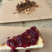 Snickers and forest fruit cheesecake: both very good  at SOIL Vegan Cafe - West in Amsterdam