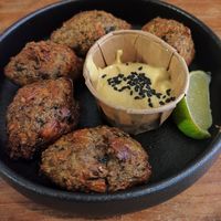 Cod fish croquettes at SOIL Vegan Cafe - West in Amsterdam