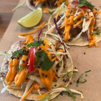 pulled pork tacos at SOIL Vegan Cafe - West in Amsterdam