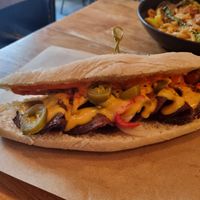 Very good steak sandwich at SOIL Vegan Cafe - West in Amsterdam