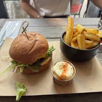 Cheeze burger  at SOIL Vegan Cafe - West in Amsterdam