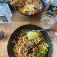 Ban ban noodles and khao soi  at SOIL Vegan Cafe - West in Amsterdam