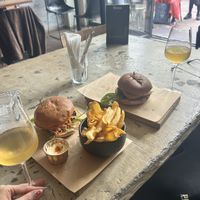 Absolutely amazing, we ordered the chicken burger and the cheezy- both taste great tho the cheezy was just dreamy!dont skip the orange wine also !!! And the waiter was super nice  at SOIL Vegan Cafe - West in Amsterdam