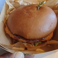 Fried Chicken burger at SOIL Vegan Cafe - West in Amsterdam
