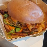 Kimchi Reuben burger at SOIL Vegan Cafe - West in Amsterdam