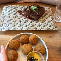 Ribs and bitterballen at SOIL Vegan Cafe - West in Amsterdam