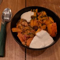 Pumpkin bowl at SOIL Vegan Cafe - West in Amsterdam