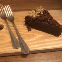 Vegan brownie at SOIL Vegan Cafe - West in Amsterdam