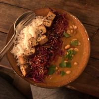 Peanut curry at SOIL Vegan Cafe - West in Amsterdam