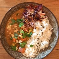 Peanut butter curry  at SOIL Vegan Cafe - West in Amsterdam