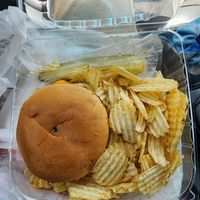 Impossible burger w lettuce tomato cheese and mayo! at Aleko's 2 Go in Hagerstown