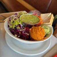 Deluxe Bowl with tofu  at Aux Vivres - Westmount in Montreal
