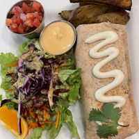 Brunch burrito  at Aux Vivres - Westmount in Montreal