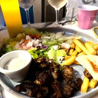 souvlaki plate at Mina Maria in Newtown