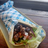 Lamb souvlaki at Mina Maria in Newtown