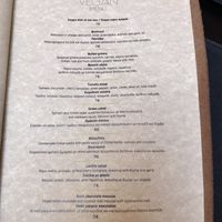 Menu at MonEs in Crete