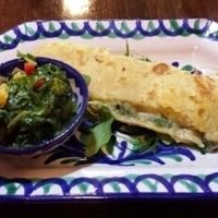 crêpe béchamel vegan and spinach  at El Piano in Granada