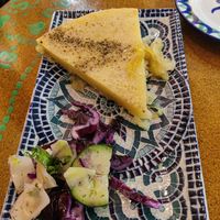 Quiche (more like polenta) at El Piano in Granada