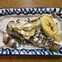 Banana and coconut pie- no sugar only two ingredients. Good but not my favorite   at El Piano in Granada