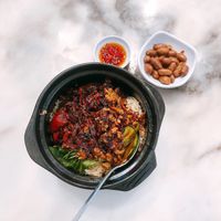 Claypot rice with mushroom and minced meat at Green Signature - Century Square in East Singapore