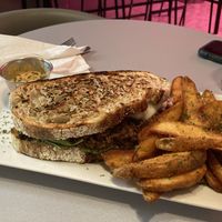 Cheese sandwich at Gia Vegan Pastries in San Pedro