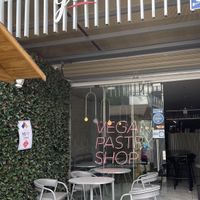 Front - there were 3 parking spots outside 2 regular and 1 handicapped  at Gia Vegan Pastries in San Pedro