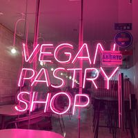 A beacon on a cold night! at Gia Vegan Pastries in San Pedro