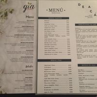 Menu 13/10/2019 at Gia Vegan Pastries in San Pedro