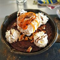 Chocolate Sundae with a Brownie Base at Gia Vegan Pastries in San Pedro