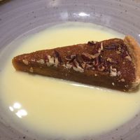 Treacle and pecan tart with vegan custard. Visit the Whittington Arms just for this!  at The Whittington Arms in Lichfield