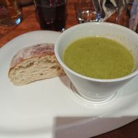 Broccoli soup at Ty Morgans Bistro in Rhayader