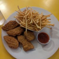 Chicken tenders and fries at Fred 62 in Los Angeles