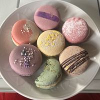 Macarons (and half an eaten one)  at Celebrated in Richmond